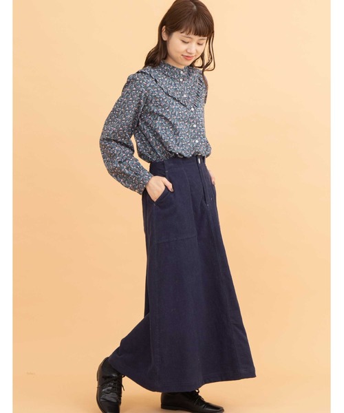 POU DOU DOU（プードゥドゥ）の「フリルヨークブラウス（シャツ/ブラウス・レディース・ネイビー/ブラウン/オフホワイト・3）」の15枚目の写真