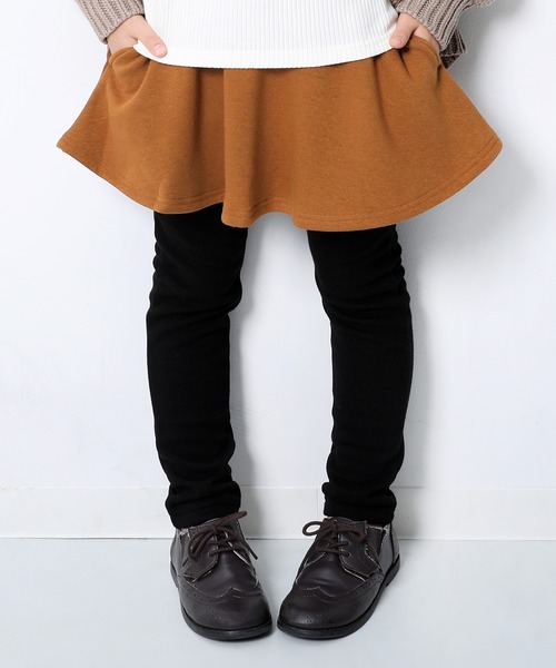 devirock(デビロック)の「裏シャギースカッツ(スカート・キッズ・ブラック/ヘザーチャコール/ネイビー/グリーン系その他/カーキ/ラベンダー/ワイン/レッド系その他/ピンク系その他/スモークピンク/モカ/キャメル/マスタード・80cm/90cm/95cm/150cm/140cm/100cm/130cm/110cm/120cm/160cm)」の9枚目の写真