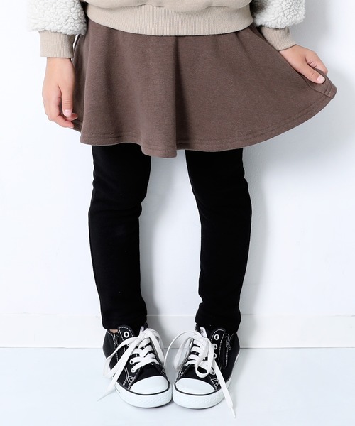 devirock(デビロック)の「裏シャギースカッツ(スカート・キッズ・ブラック/ヘザーチャコール/ネイビー/グリーン系その他/カーキ/ラベンダー/ワイン/レッド系その他/ピンク系その他/スモークピンク/モカ/キャメル/マスタード・80cm/90cm/95cm/150cm/140cm/100cm/130cm/110cm/120cm/160cm)」の4枚目の写真