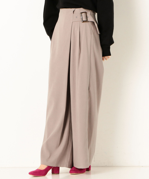 archives(アルシーヴ)の「オーバーラップワイドパンツ(その他パンツ・レディース・グレー/モカ/カーキ・MEDIUM)」の1枚目の写真