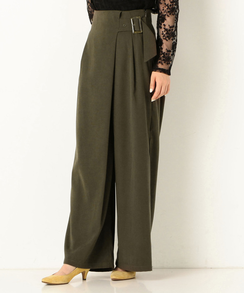 archives(アルシーヴ)の「オーバーラップワイドパンツ(その他パンツ・レディース・グレー/モカ/カーキ・MEDIUM)」の3枚目の写真