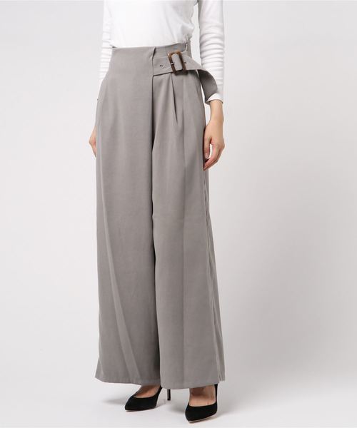 archives(アルシーヴ)の「オーバーラップワイドパンツ(その他パンツ・レディース・グレー/モカ/カーキ・MEDIUM)」の6枚目の写真