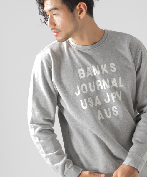 BANKS（バンクス）の「【BANKS(バンクス)】HMPR　クルーネックプルオーバー（スウェット・メンズ・グレー/ブラック・LARGE/MEDIUM）」の2枚目の写真