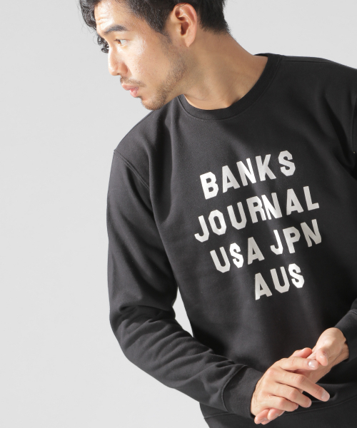 BANKS（バンクス）の「【BANKS(バンクス)】HMPR　クルーネックプルオーバー（スウェット・メンズ・グレー/ブラック・LARGE/MEDIUM）」の3枚目の写真