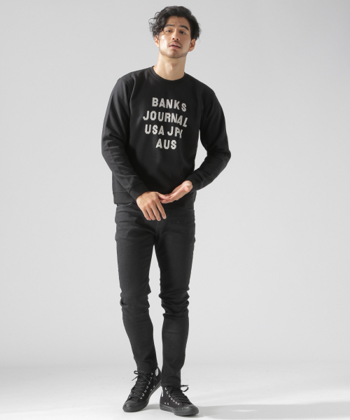 BANKS（バンクス）の「【BANKS(バンクス)】HMPR　クルーネックプルオーバー（スウェット・メンズ・グレー/ブラック・LARGE/MEDIUM）」の4枚目の写真