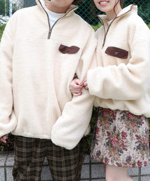 PairPair | ボアジップもこもこプルオーバー(男女兼用アイテム)(ブルゾン)