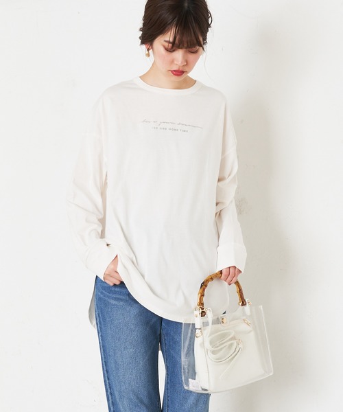 natural couture(ナチュラルクチュール)の「ロゴロンT(Tシャツ/カットソー・レディース・モカ/ミント/シルバー/ゴールド・FREE)」の19枚目の写真