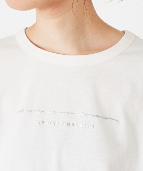 natural couture(ナチュラルクチュール)の「ロゴロンT(Tシャツ/カットソー・レディース・モカ/ミント/シルバー/ゴールド・FREE)」の14枚目の写真