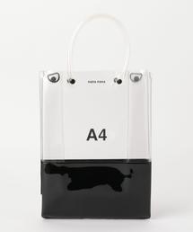 NaNa-NaNa | ＜nana-nana＞A4 クリア×カラーショルダーバッグ -2WAY- Ψ(ショルダーバッグ)