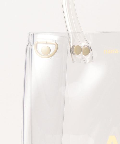 NaNa-NaNa（ナナナナ）の「＜nana-nana＞A4 クリア×カラーショルダーバッグ -2WAY- Ψ（ショルダーバッグ・レディース・ナチュラル/ブラック・FREE）」の7枚目の写真