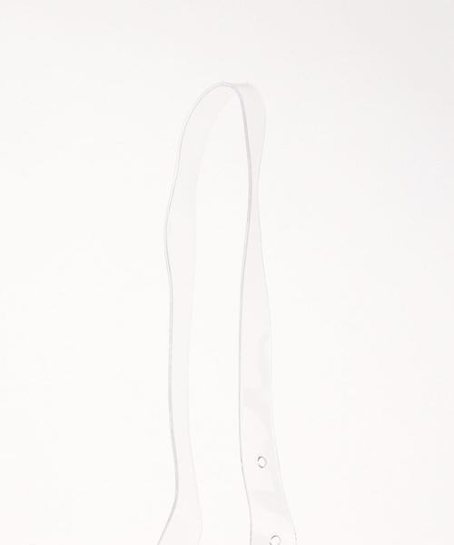 NaNa-NaNa（ナナナナ）の「＜nana-nana＞A4 クリア×カラーショルダーバッグ -2WAY- Ψ（ショルダーバッグ・レディース・ナチュラル/ブラック・FREE）」の10枚目の写真