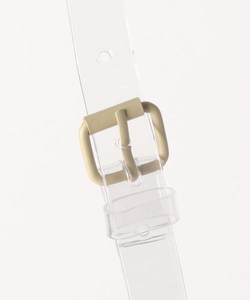 NaNa-NaNa（ナナナナ）の「＜nana-nana＞A4 クリア×カラーショルダーバッグ -2WAY- Ψ（ショルダーバッグ・レディース・ナチュラル/ブラック・FREE）」の11枚目の写真