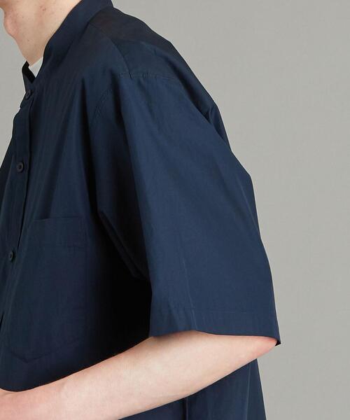 Steven Alan Loose Fit Short Sleeve Shirt Navy/White