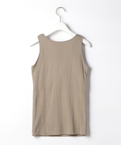 green label relaxing(グリーンレーベルリラクシング)の「FM プリーツ テレコ カップ タンクトップ(タンクトップ・レディース・オフホワイト/ブラウン/オレンジ/ブラック・FREE)」の6枚目の写真