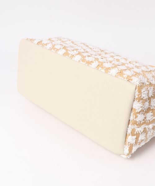 natural couture（ナチュラルクチュール）の「ラタンハンドルアソートトート（トートバッグ・レディース・ホワイト/ブラック・FREE）」の5枚目の写真