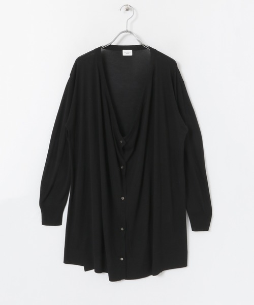 URBAN RESEARCH DOORS（アーバンリサーチドアーズ）の「レーヨンドレープロングカーデ（ニット/セーター・レディース・ライトブルー/ブラック/ベージュ・ONE）」の7枚目の写真