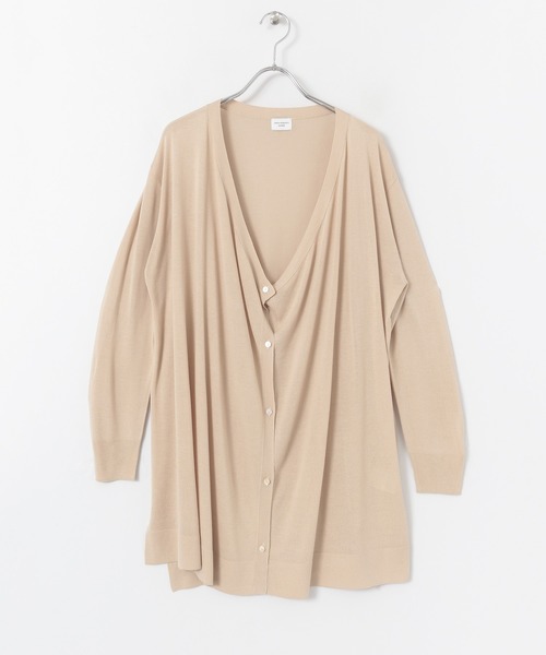 URBAN RESEARCH DOORS（アーバンリサーチドアーズ）の「レーヨンドレープロングカーデ（ニット/セーター・レディース・ライトブルー/ブラック/ベージュ・ONE）」の18枚目の写真