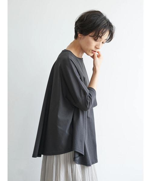 AMERICAN HOLIC(アメリカンホリック)の「ラウンドヘム5分袖カットプルオーバー *〇(Tシャツ/カットソー・レディース・ブラック/ベージュ/オフホワイト/カーキ・FREE)」の8枚目の写真