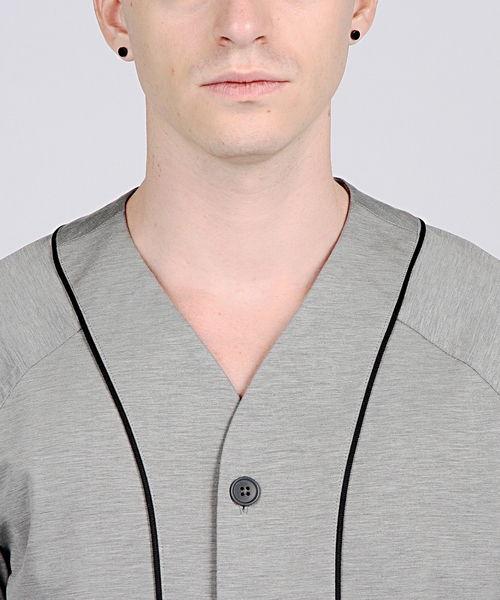 EN ROUTE（アンルート）の「ENR ベースボールシャツ●（シャツ/ブラウス・メンズ・ホワイト/グレー・1/3/2）」の8枚目の写真