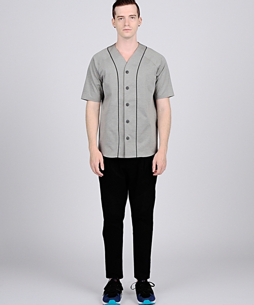 EN ROUTE（アンルート）の「ENR ベースボールシャツ●（シャツ/ブラウス・メンズ・ホワイト/グレー・1/3/2）」の4枚目の写真