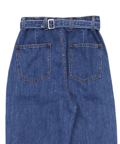 select MOCA（セレクトモカ）の「ベルトニュアンスハイウエストデニム（デニムパンツ・レディース・インディゴブルー・SMALL/MEDIUM）」の14枚目の写真