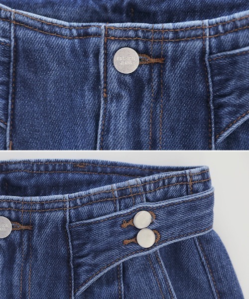 select MOCA（セレクトモカ）の「ベルトニュアンスハイウエストデニム（デニムパンツ・レディース・インディゴブルー・SMALL/MEDIUM）」の4枚目の写真