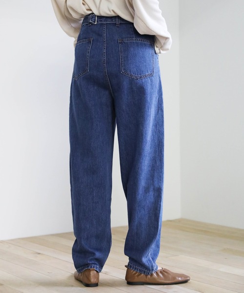 select MOCA（セレクトモカ）の「ベルトニュアンスハイウエストデニム（デニムパンツ・レディース・インディゴブルー・SMALL/MEDIUM）」の10枚目の写真