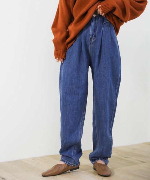 select MOCA（セレクトモカ）の「ベルトニュアンスハイウエストデニム（デニムパンツ・レディース・インディゴブルー・SMALL/MEDIUM）」の19枚目の写真