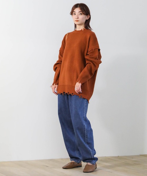 select MOCA（セレクトモカ）の「ベルトニュアンスハイウエストデニム（デニムパンツ・レディース・インディゴブルー・SMALL/MEDIUM）」の15枚目の写真