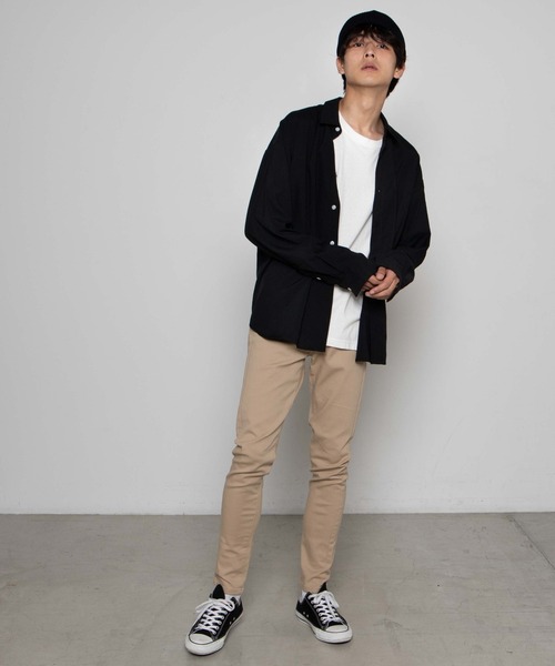 WEGO（ウィゴー）の「WEGO/レトロロゴビッグシルエットシャツ（シャツ/ブラウス・メンズ・ブラック/ホワイト・LARGE/MEDIUM）」の17枚目の写真