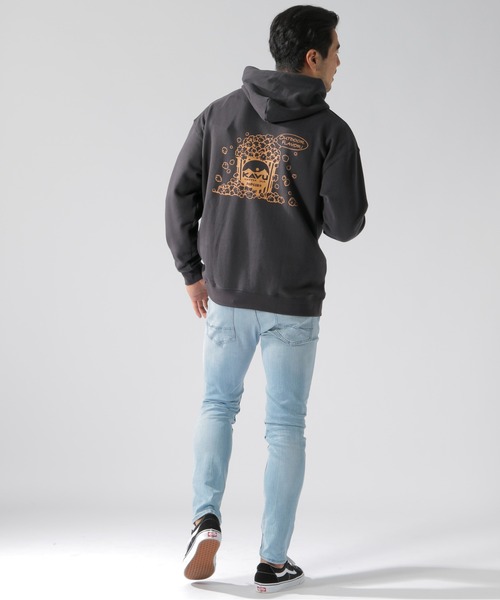 KAVU（カブー）の「【KAVU(カブー)】別注スウェットパーカー（パーカー・メンズ・ライトブラウン/ネイビー/チャコール・LARGE/MEDIUM）」の6枚目の写真