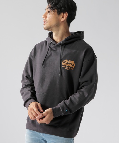 KAVU（カブー）の「【KAVU(カブー)】別注スウェットパーカー（パーカー・メンズ・ライトブラウン/ネイビー/チャコール・LARGE/MEDIUM）」の4枚目の写真