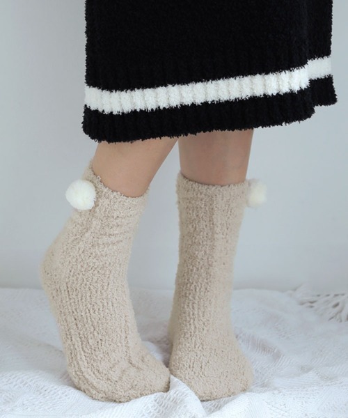 DONOBAN（ドノバン）の「もこもこソックス＜2足セット＞（ソックス/靴下・レディース・ブルー系その他/ベージュ系その他2/ブルー系その他2/ベージュ系その他・ONESIZE）」の8枚目の写真