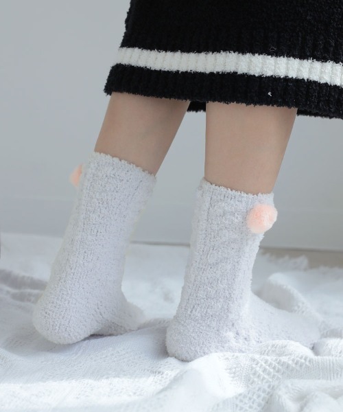 DONOBAN（ドノバン）の「もこもこソックス＜2足セット＞（ソックス/靴下・レディース・ブルー系その他/ベージュ系その他2/ブルー系その他2/ベージュ系その他・ONESIZE）」の14枚目の写真