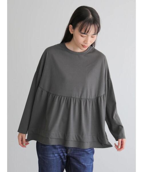 AMERICAN HOLIC(アメリカンホリック)の「ティアードカットプルオーバー *●(Tシャツ/カットソー・レディース・チャコールグレー/ライトベージュ・FREE)」の5枚目の写真