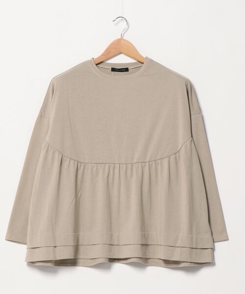 AMERICAN HOLIC(アメリカンホリック)の「ティアードカットプルオーバー *●(Tシャツ/カットソー・レディース・チャコールグレー/ライトベージュ・FREE)」の4枚目の写真