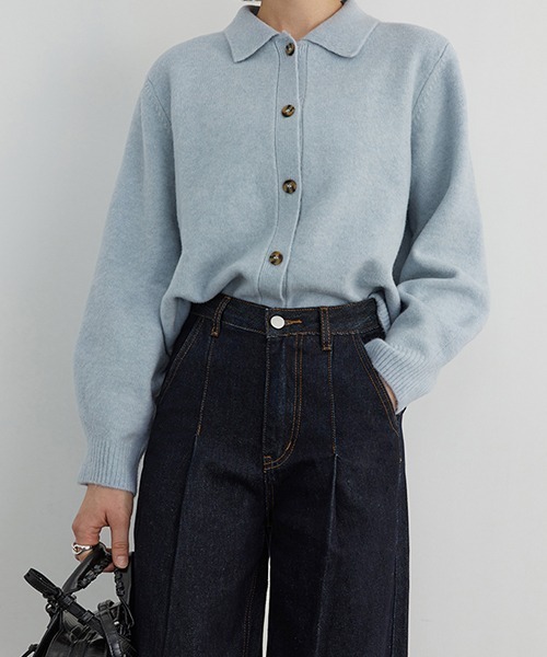 Fano Studios(ファノ ストゥディオズ)の「【Fano Studios】Center press semi wide indigo denim FD20K039(デニムパンツ・レディース・ダークブルー・S/M/L)」の7枚目の写真