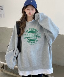 DEVICE（デバイス）の「韓国風 ビッグシルエット カレッジロゴ プルオーバー スウェット トレーナー（スウェット）」