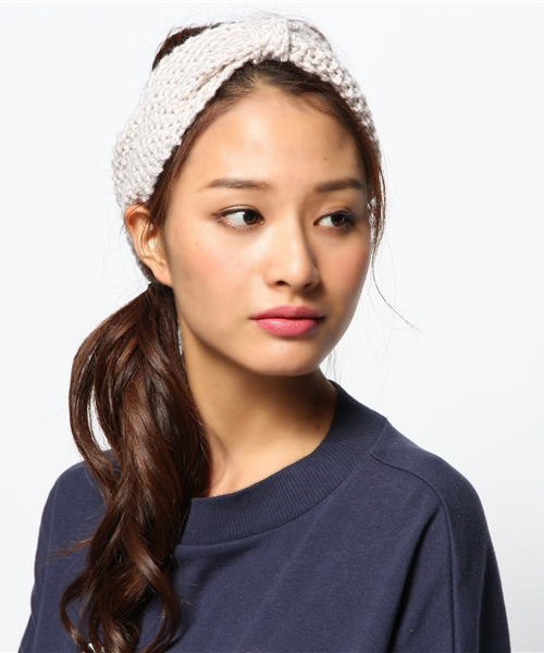 ROSE BUD(ローズバッド)の「(LL ACCESSORIES)3JSD011KNIT TURBAN (ヘアバンド・レディース・ブラック/ダークブルー/ベージュ/グレー/ライトブラウン・ONE SIZE)」の7枚目の写真
