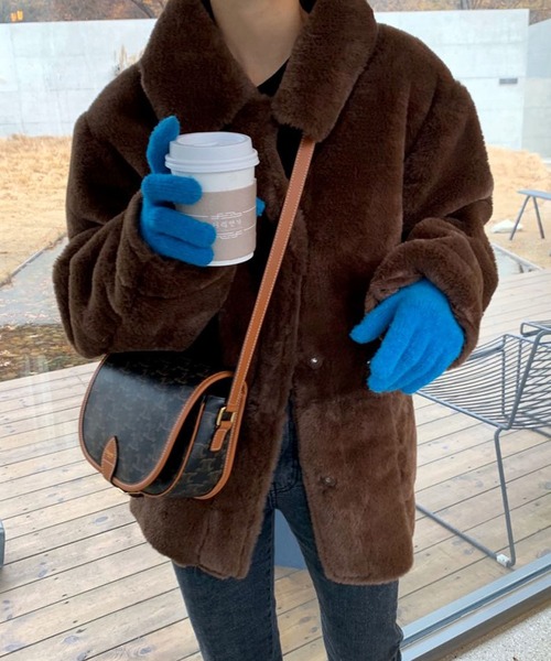 Mayree】エコファー スタンドカラージャケット