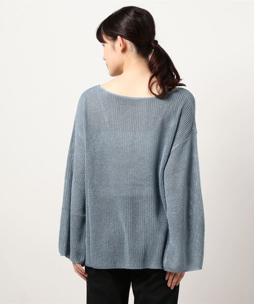 DONOBAN（ドノバン）の「透かし編みベーシックニット（ニット/セーター・レディース・ブラック/パープル/ブルー/モカ/ライトグリーン/アイボリー/ライトベージュ・M）」の9枚目の写真