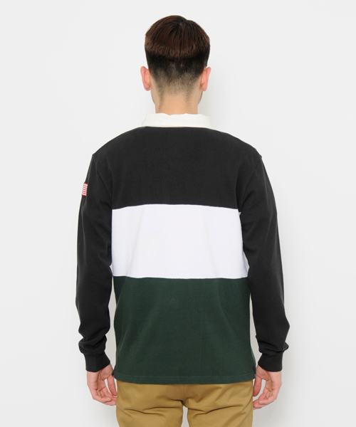 XLARGE（エクストララージ）の「RUGBY SHIRT（シャツ/ブラウス・メンズ・ブラック/ブルー/ネイビー・X-LARGE/MEDIUM/SMALL/LARGE）」の8枚目の写真