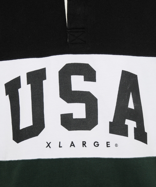 XLARGE（エクストララージ）の「RUGBY SHIRT（シャツ/ブラウス・メンズ・ブラック/ブルー/ネイビー・X-LARGE/MEDIUM/SMALL/LARGE）」の9枚目の写真