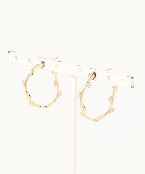 チャイハネ(チャイハネ)の「【チャイハネ】蔦フープピアス(ピアス(両耳用)・レディース・シルバー/ゴールド・FREE)」の3枚目の写真