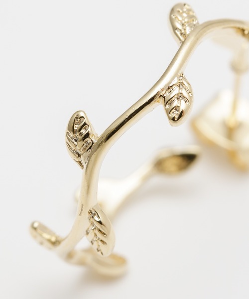 チャイハネ(チャイハネ)の「【チャイハネ】蔦フープピアス(ピアス(両耳用)・レディース・シルバー/ゴールド・FREE)」の4枚目の写真