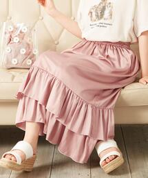 サテンフリル／スカート