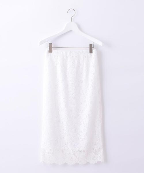 green label relaxing（グリーンレーベルリラクシング）の「[ XS / H148-155cm ]★★FFC レース タイト スカート（スカート・レディース・ブラック/オフホワイト・XS）」の16枚目の写真