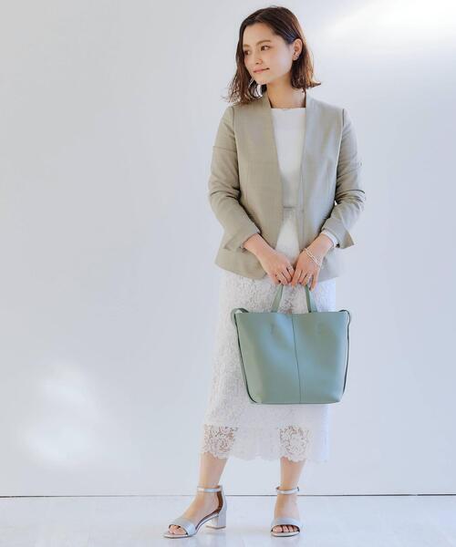 green label relaxing（グリーンレーベルリラクシング）の「[ XS / H148-155cm ]★★FFC レース タイト スカート（スカート・レディース・ブラック/オフホワイト・XS）」の7枚目の写真