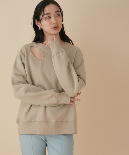 【セール】【Near by me】別注Simple point sweatshirt（スウェット）｜ADAM ET ROPE'（アダムエロペ）