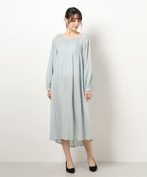 STYLEBLOCK（スタイルブロック）の「シフォン楊柳スクエアネックシャーリングワンピース（ワンピース）」